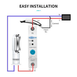 Ewelink WIFI ON-OFF Energy kWh Power Monitor 1-Phase 63A 1-Pole